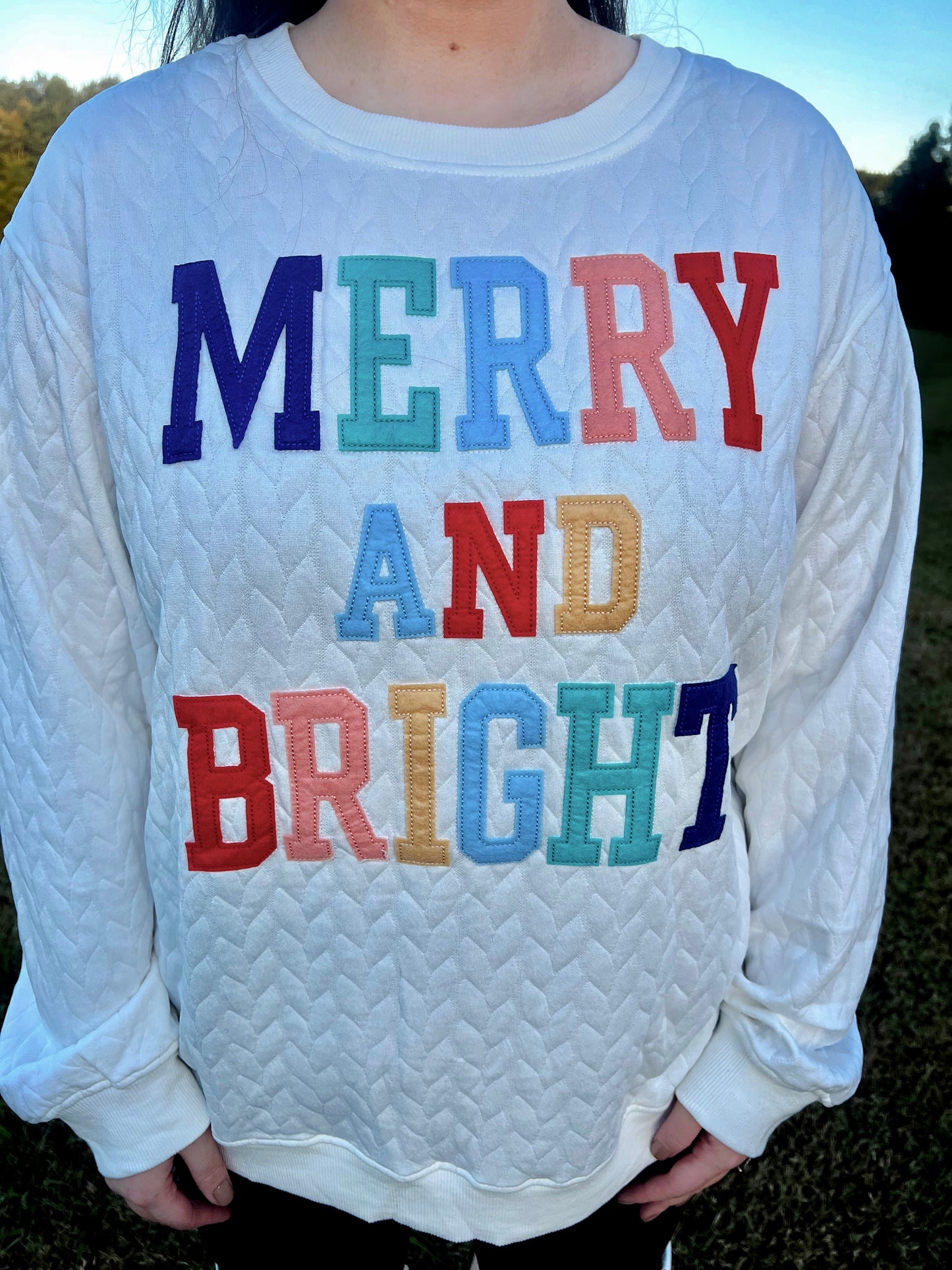 S-3X Merry & Bright Cable Sweatshirt