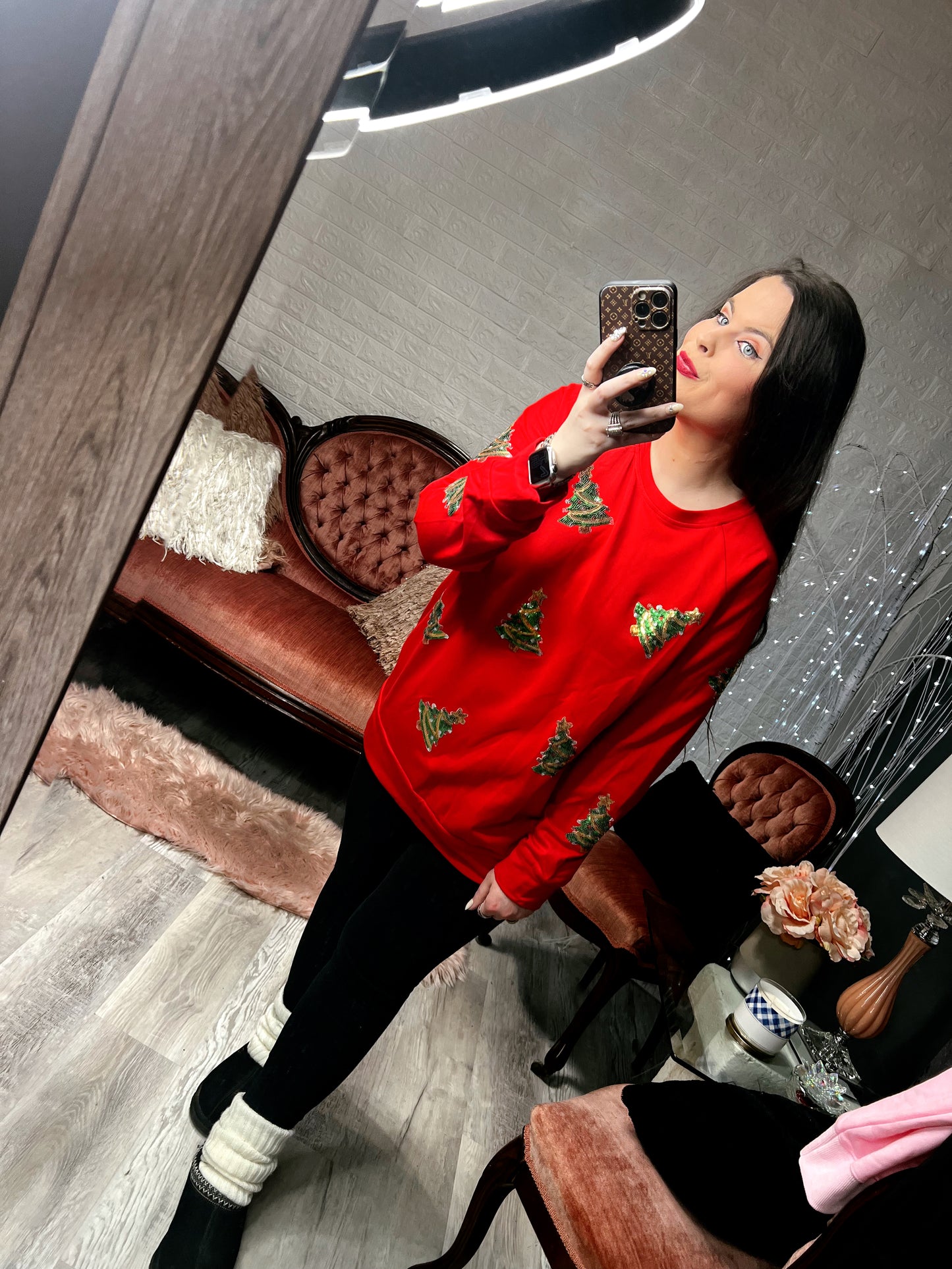 S-XL J. Lee Sequin Raglan Top