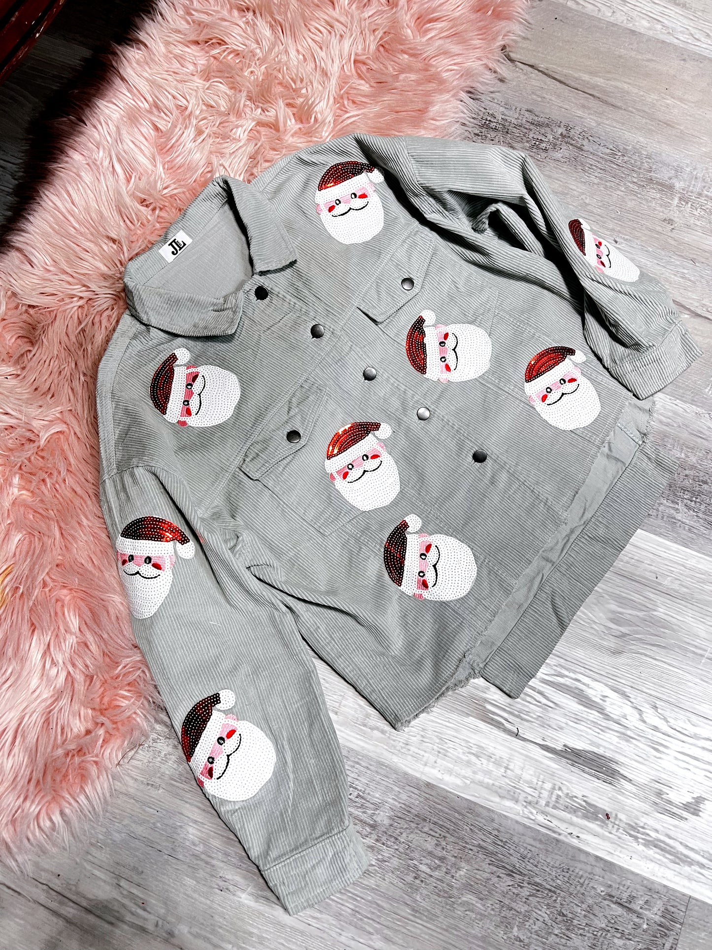 S-2X J. Lee Sequin Santa Shacket