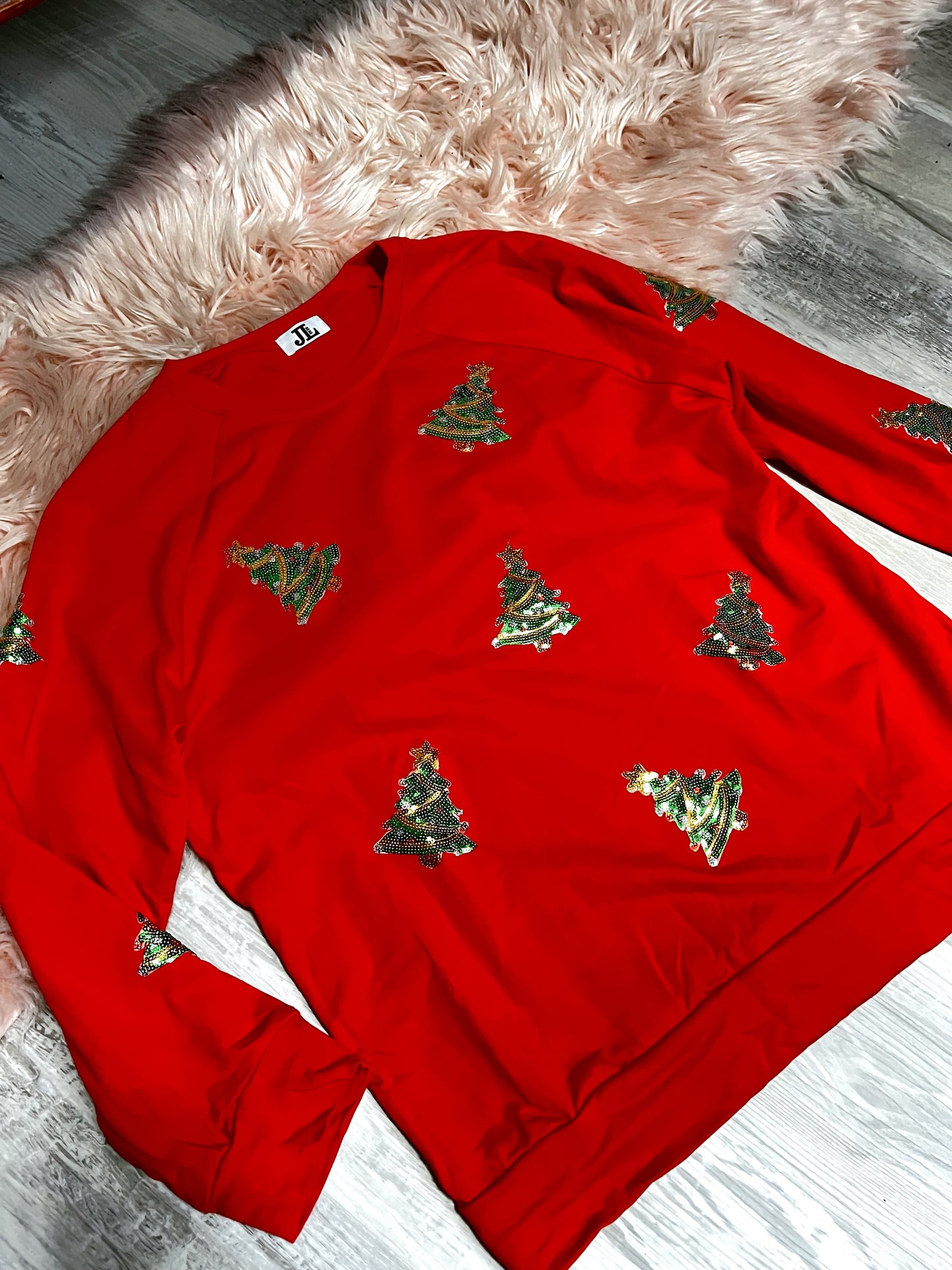 S-XL J. Lee Sequin Raglan Top