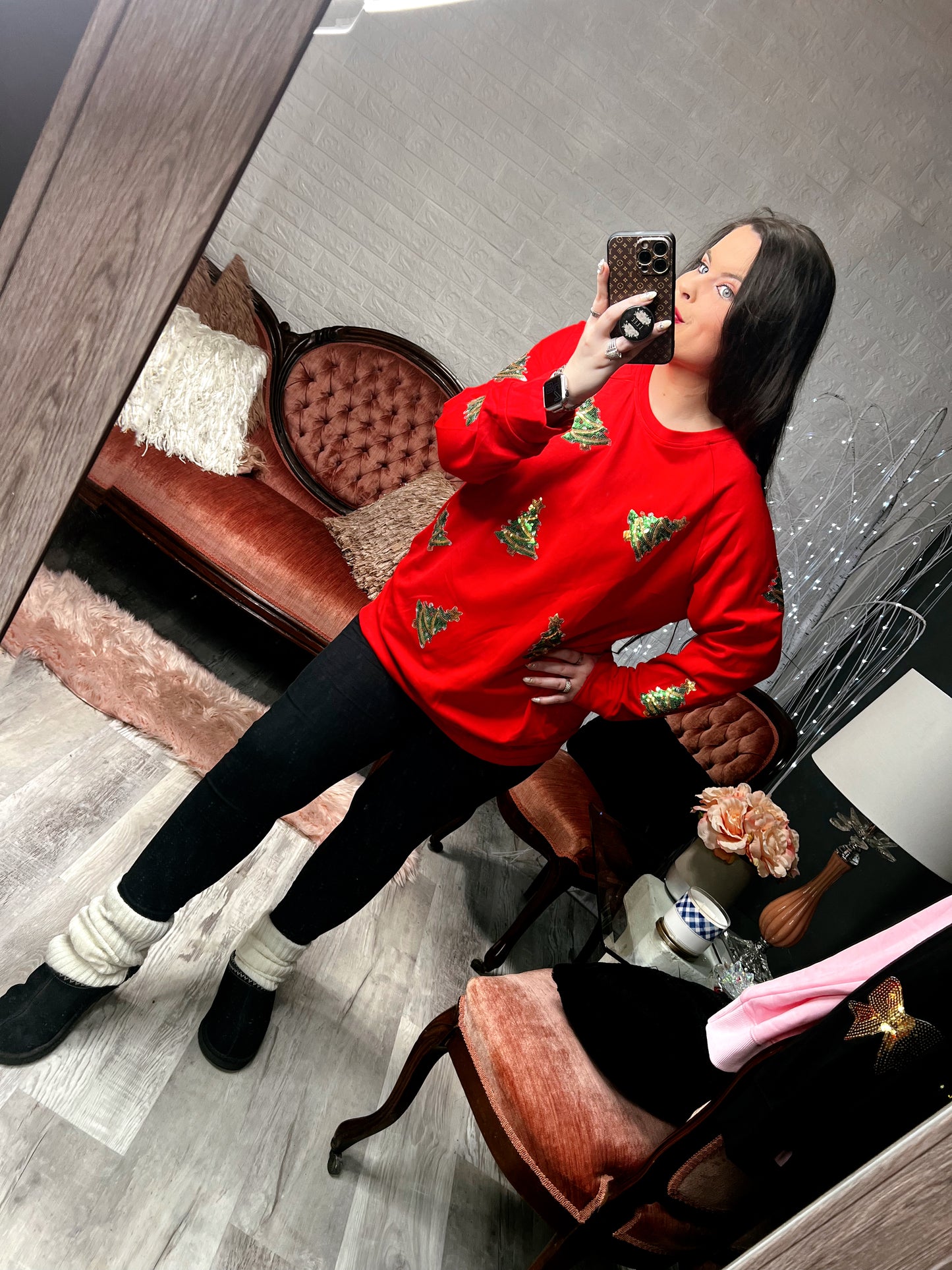 S-XL J. Lee Sequin Raglan Top