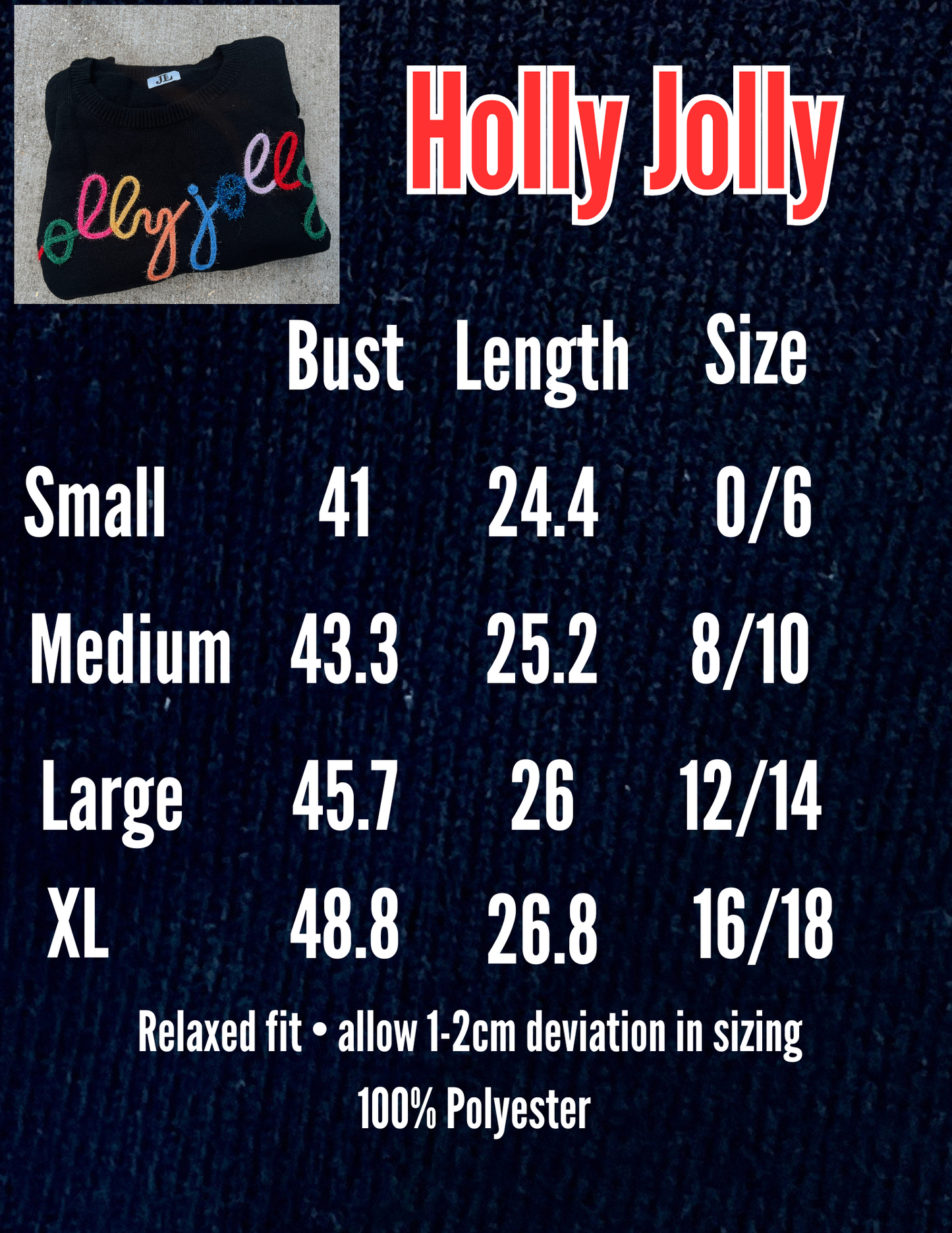 S-3X Holly Jolly Sweater