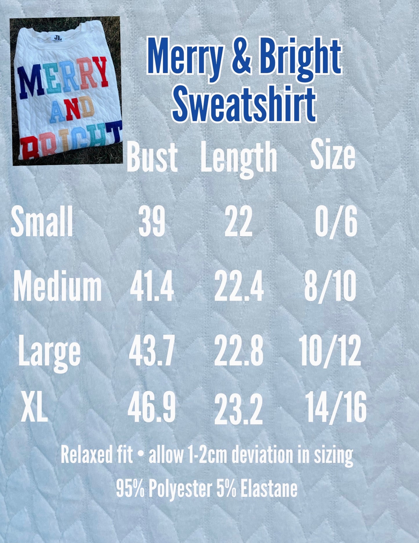 S-3X Merry & Bright Cable Sweatshirt