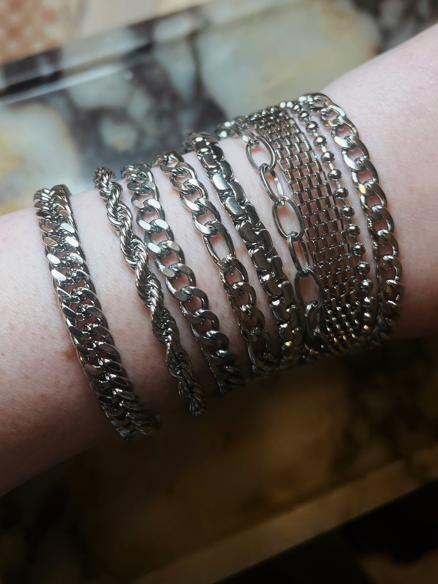 Luxe Stainless Steel Waterproof Bracelet Set