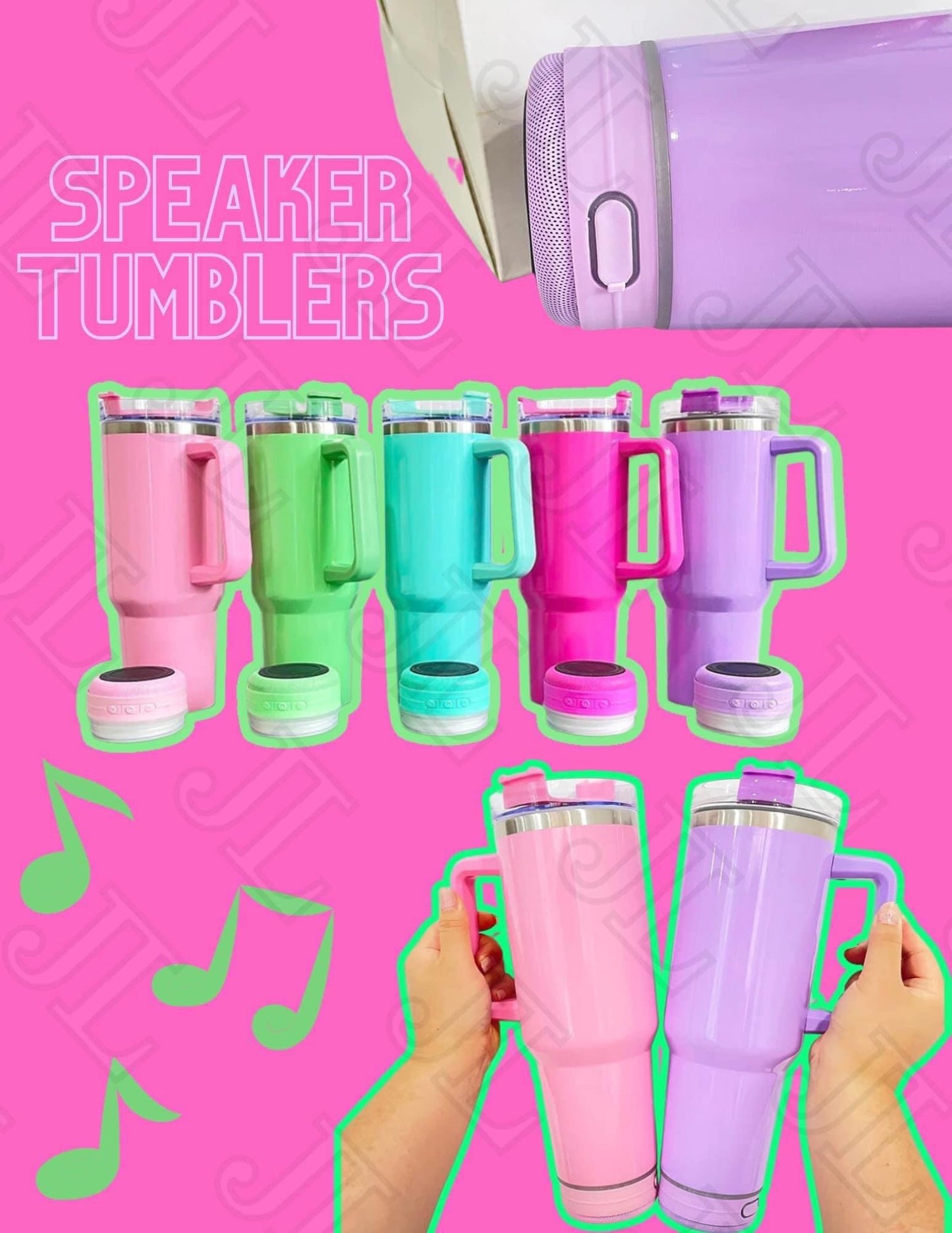 40oz Bluetooth Speaker Tumblers