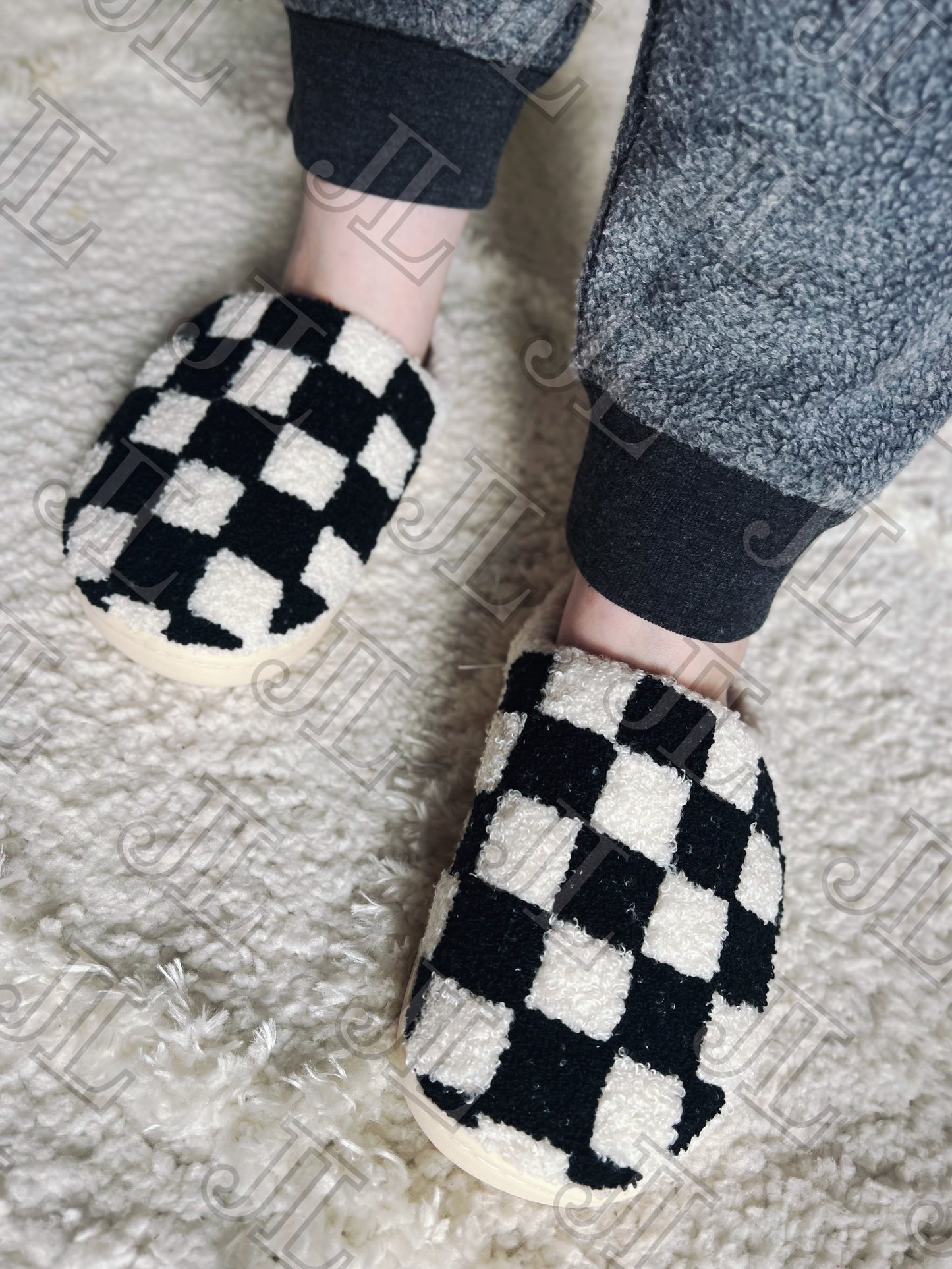 Checkered Slippers