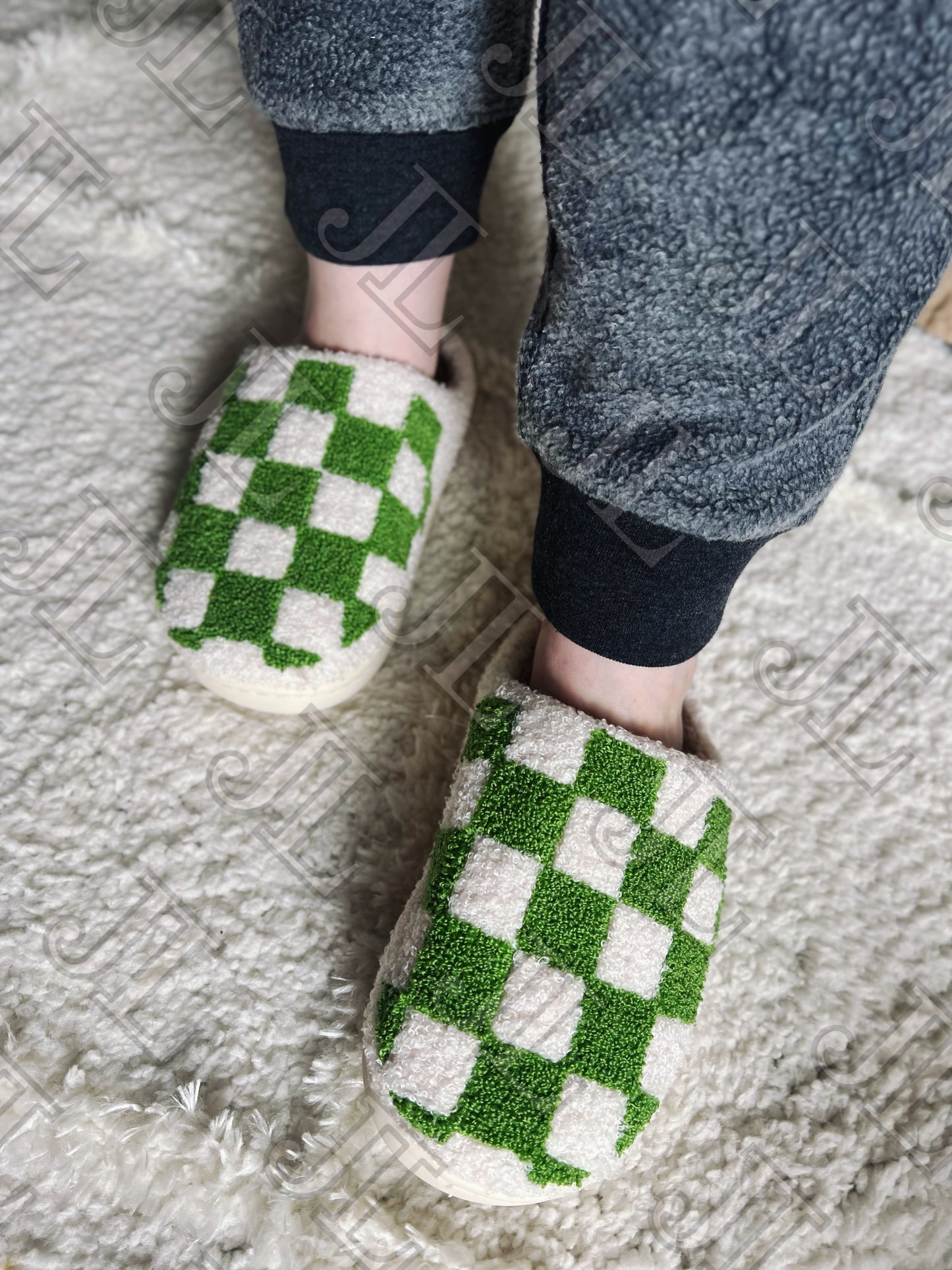 Checkered Slippers