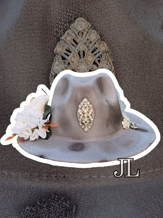Custom Gray Rancher Hat