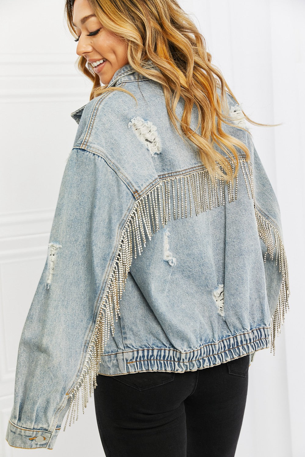 POL Bling Fringe Jacket