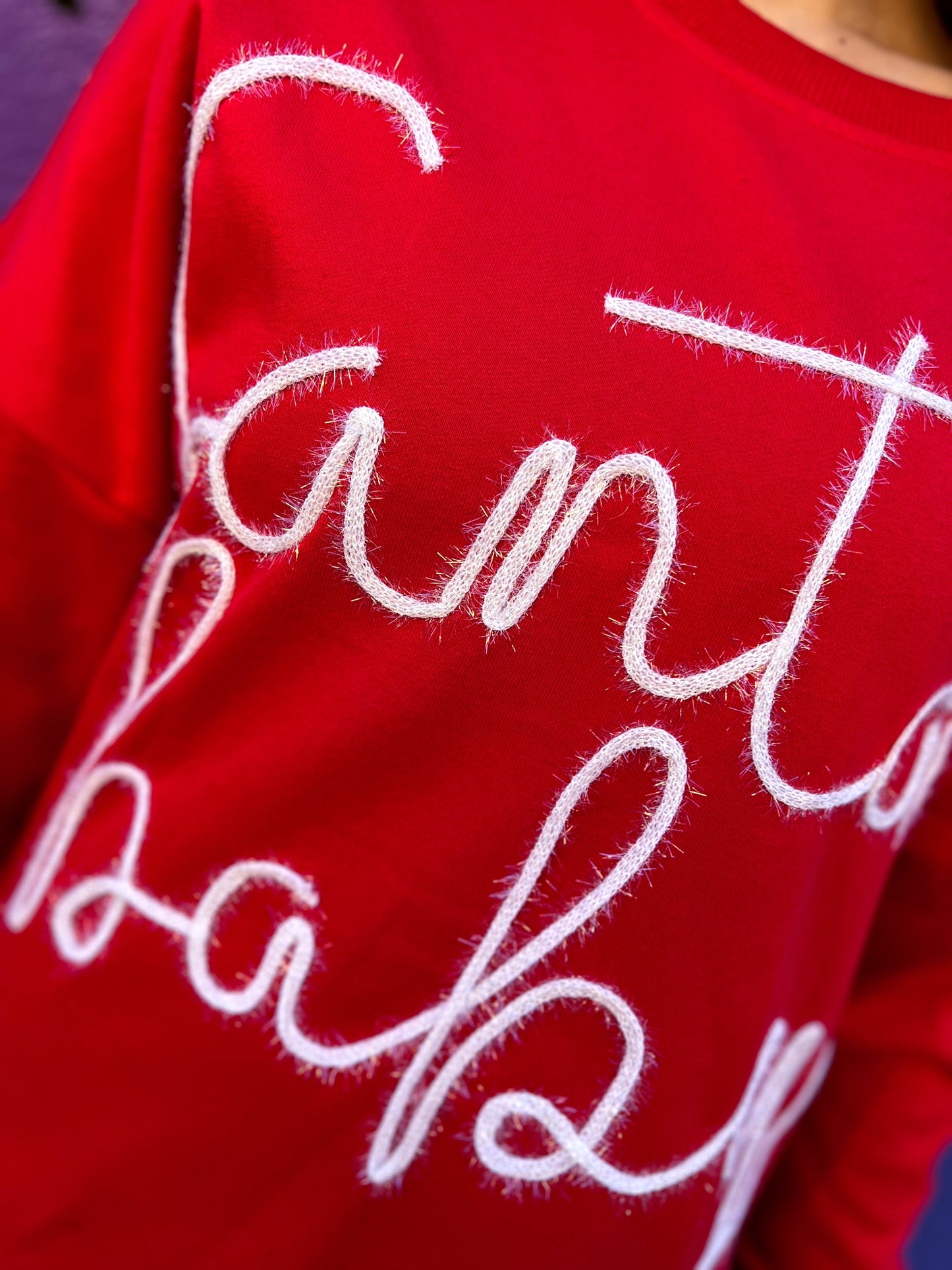 RTS Santa Baby Tinsel Sweatshirt