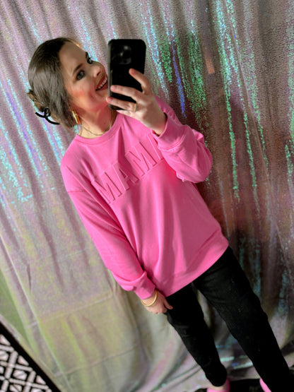 Embossed Mama Lightweight Sweatshirt