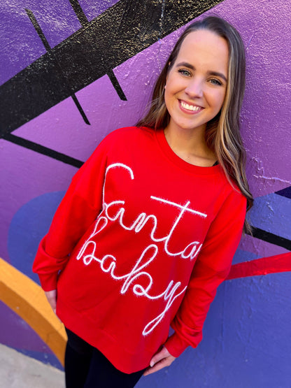 RTS Santa Baby Tinsel Sweatshirt