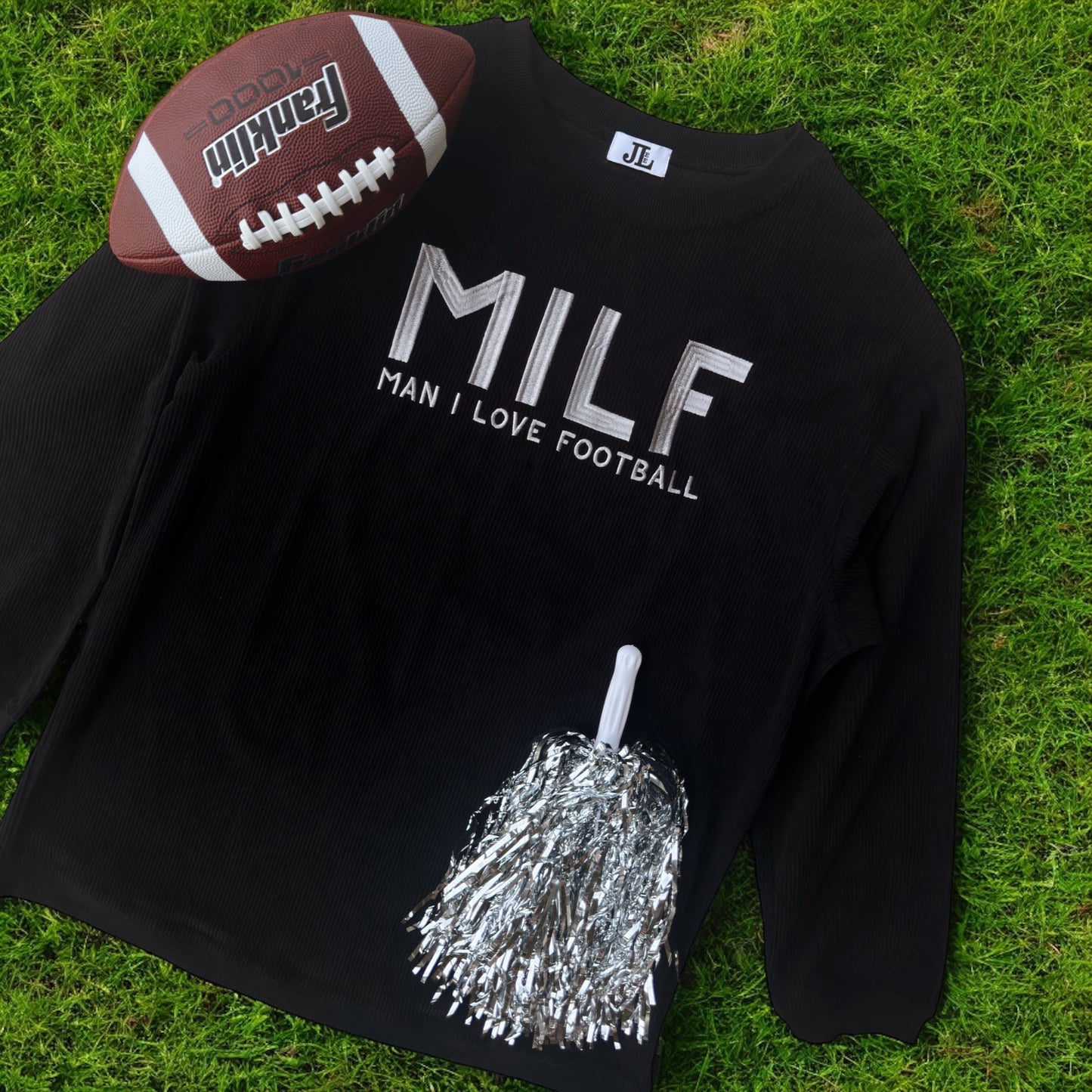 MILF Embroidered Corded Crew