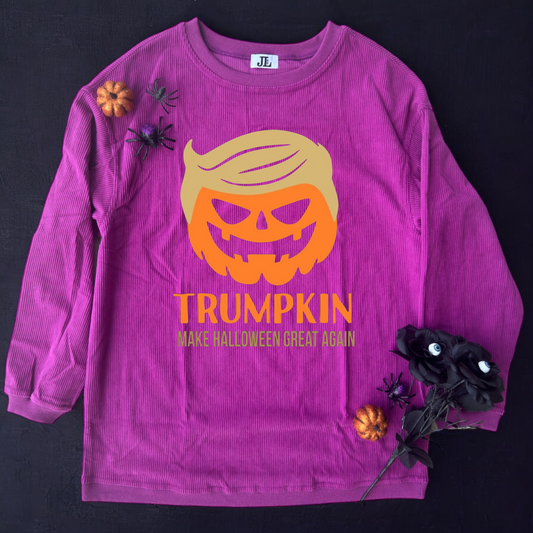 Purple Trumpkin Corded Crew