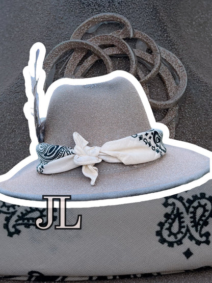 Custom Gray Glitter Rancher Hat