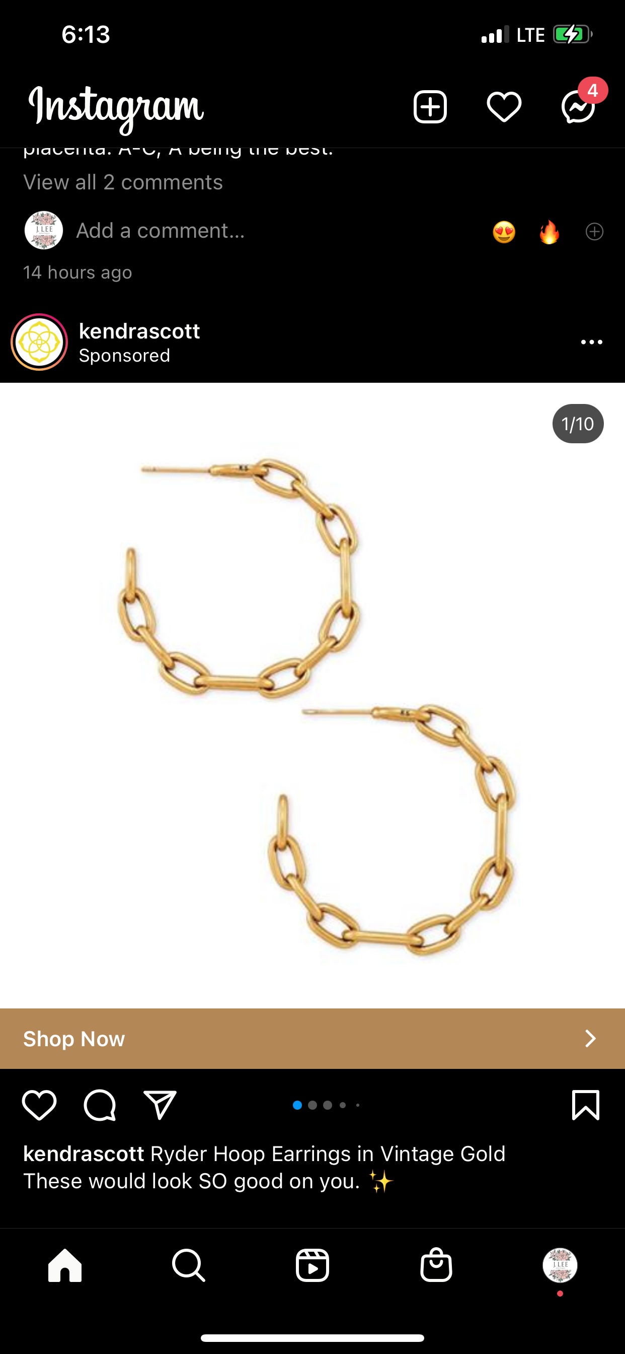 SILVER & GOLD CHAIN HOOPS