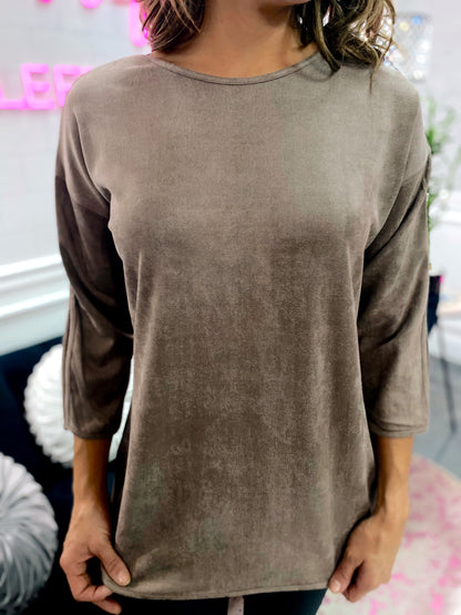 LUXE: SUEDE STONE TOP