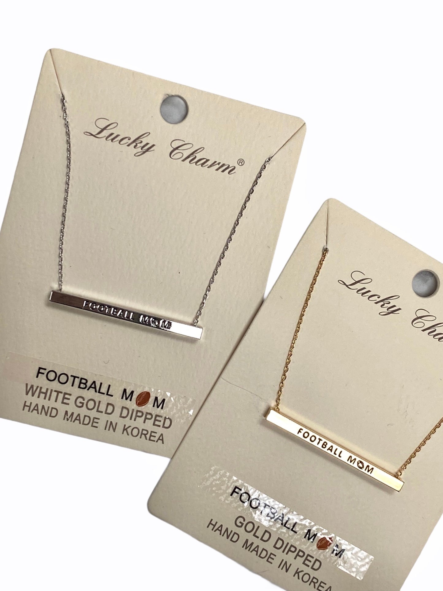 FOOTBALL MOM GOLD DIPPED NECKLACE